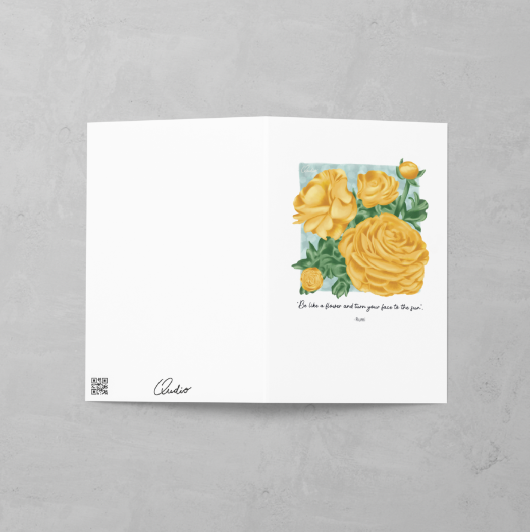 'Persian Buttercups' card