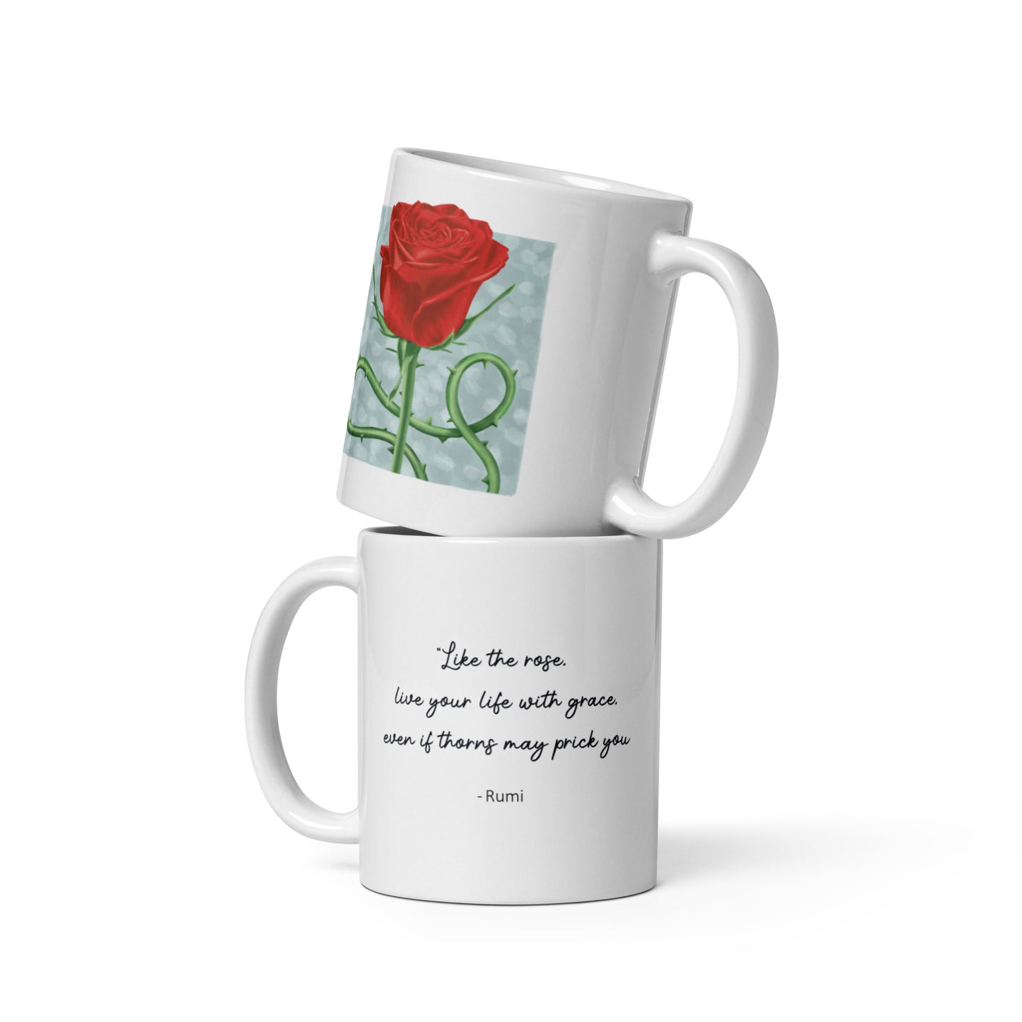 'Graceful Rose' mug