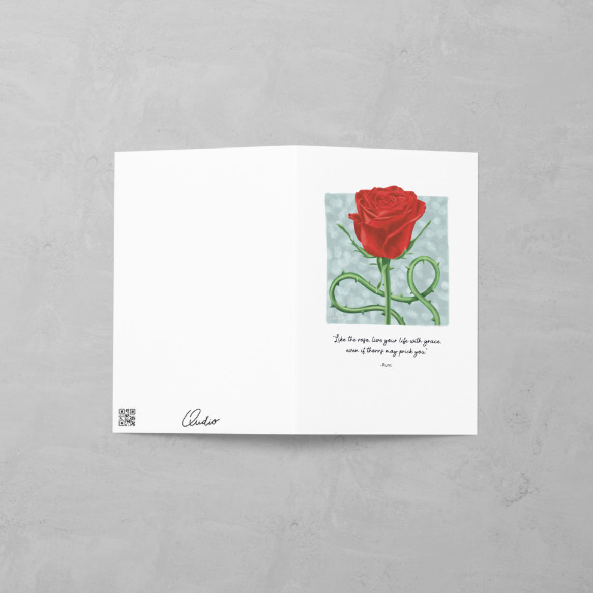 'Graceful Rose' card