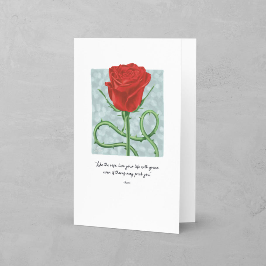 'Graceful Rose' card