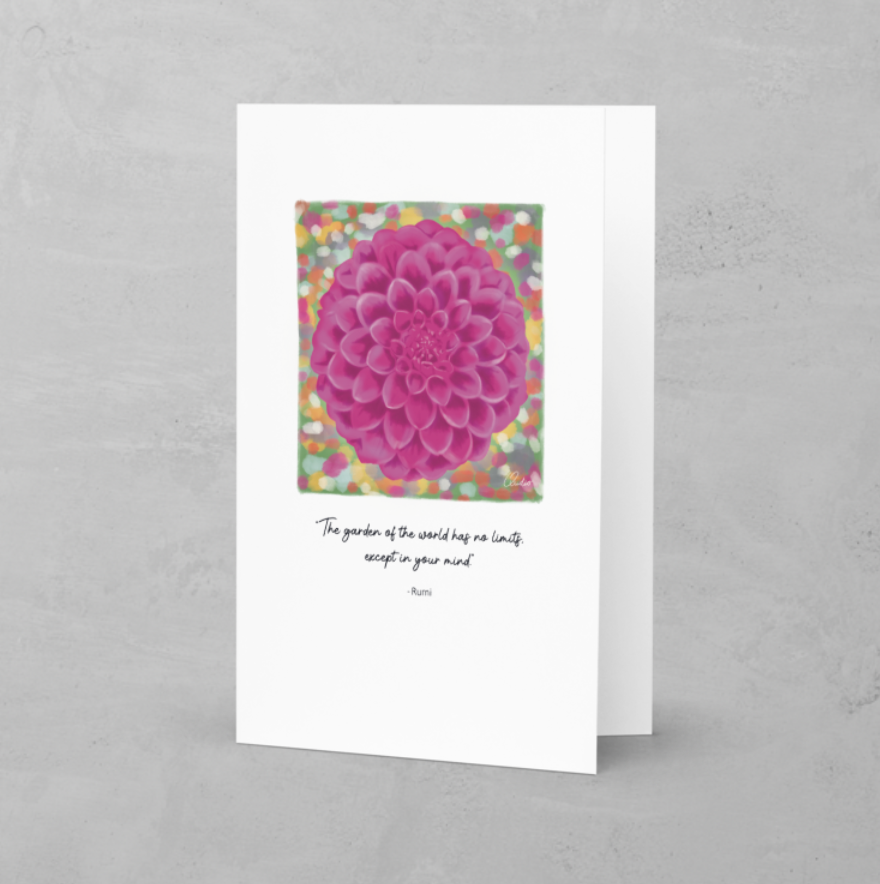 'Dahlia' card