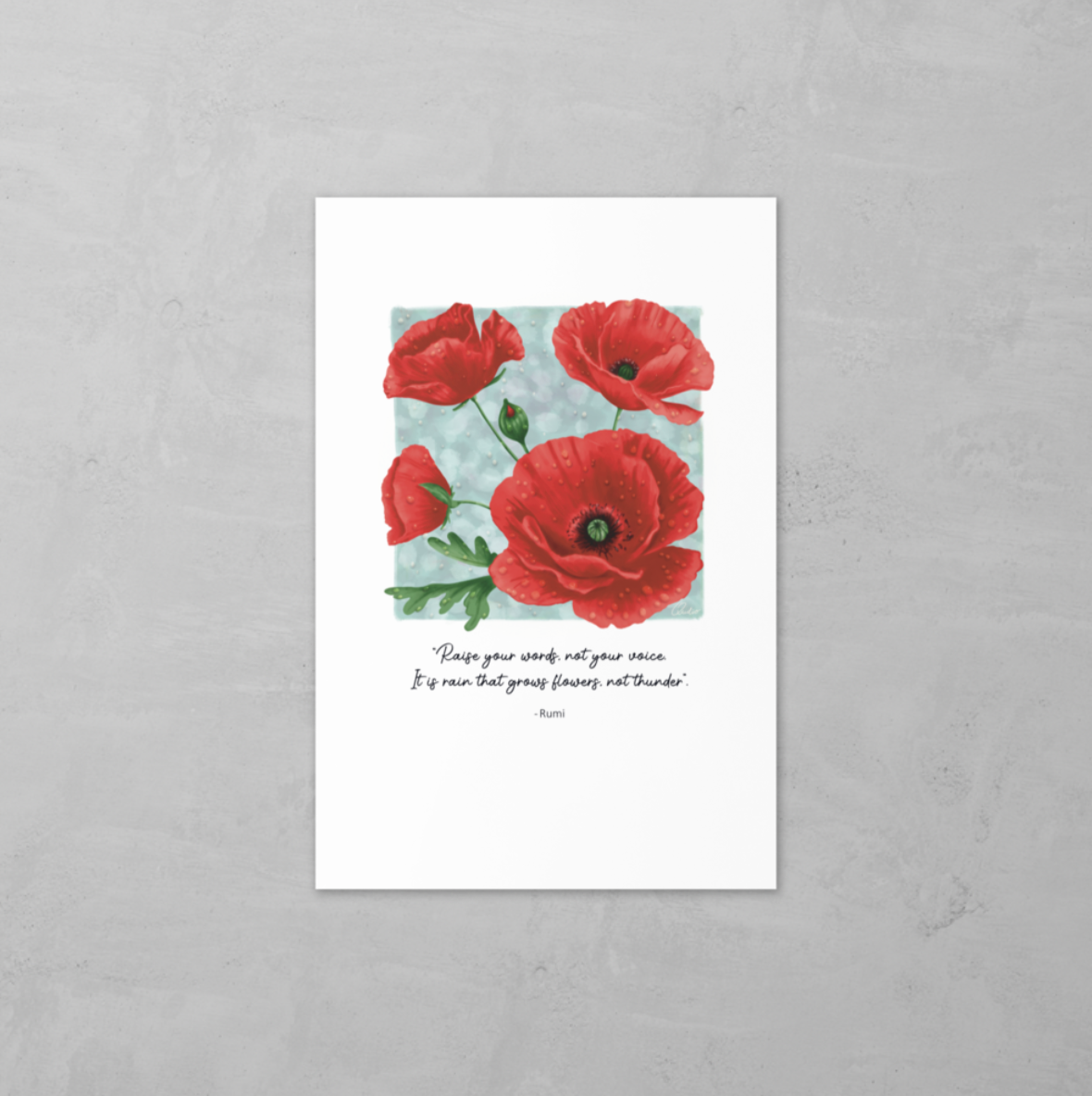 'Poppy's' card