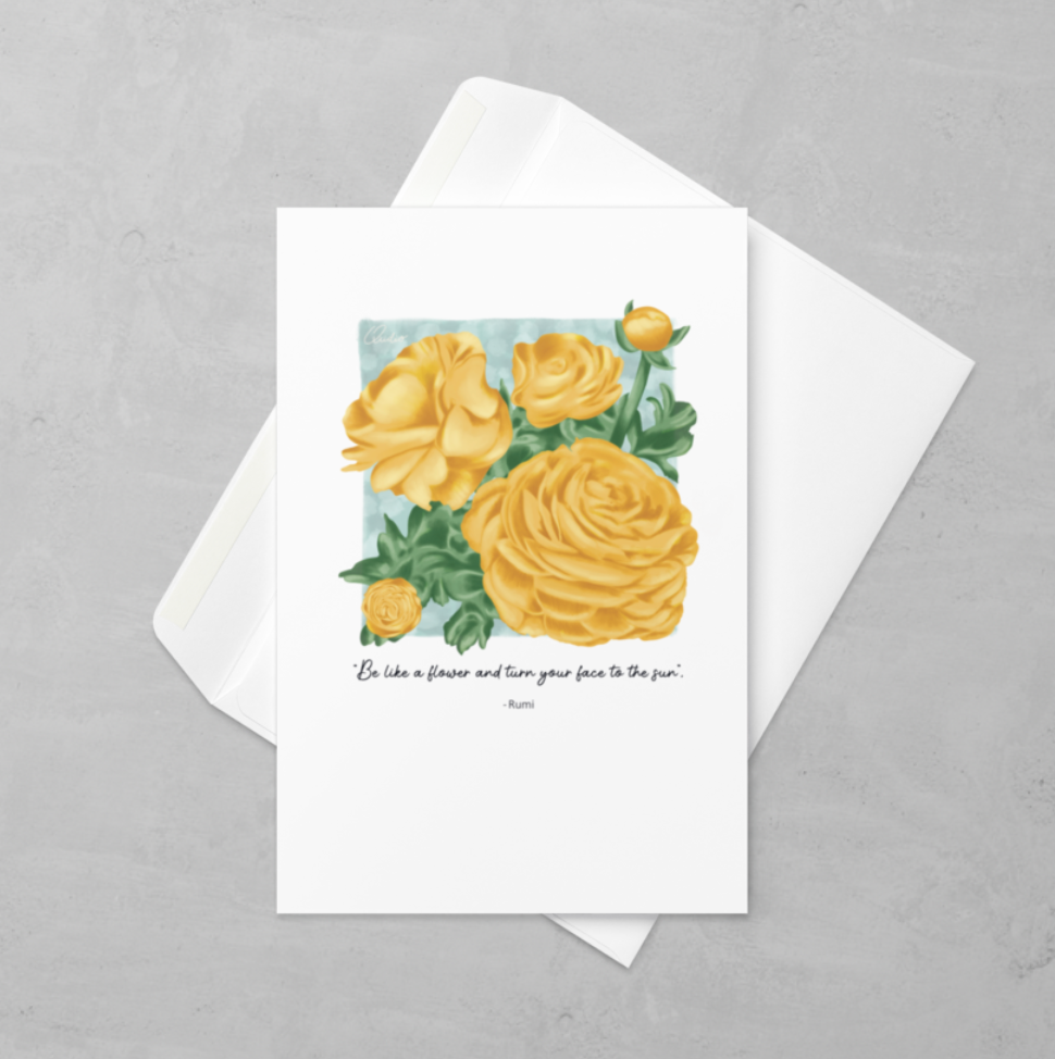 'Persian Buttercups' card