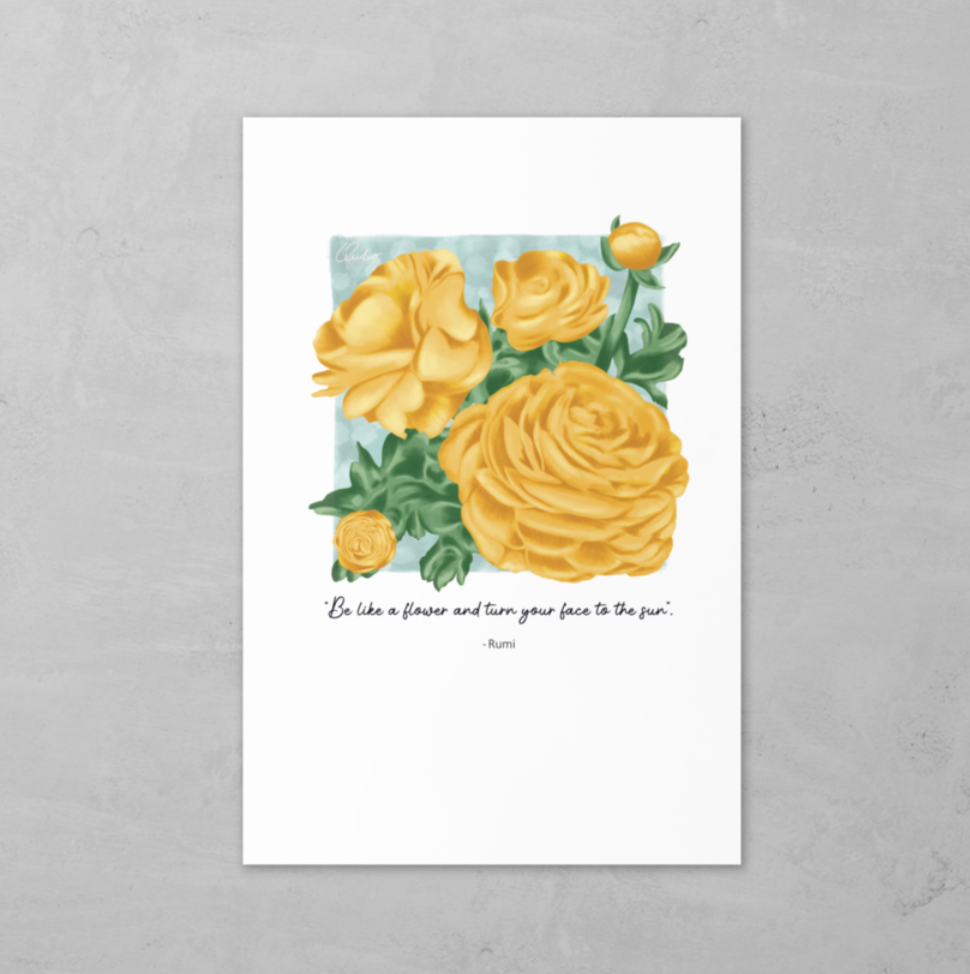 'Persian Buttercups' card