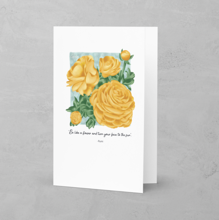 'Persian Buttercups' card